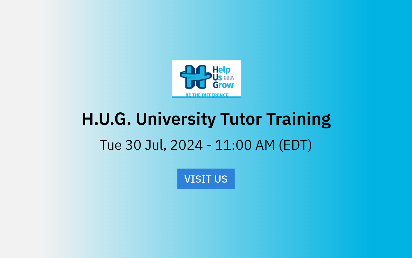 H.U.G. University Tutor Training